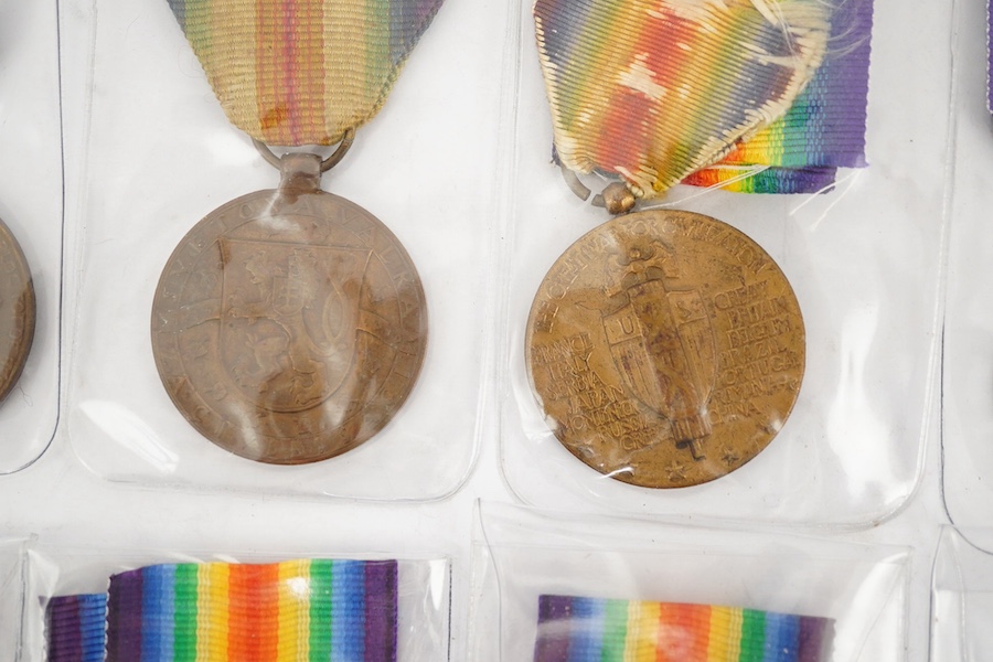 Nineteen First World War allied nations Victory Medals